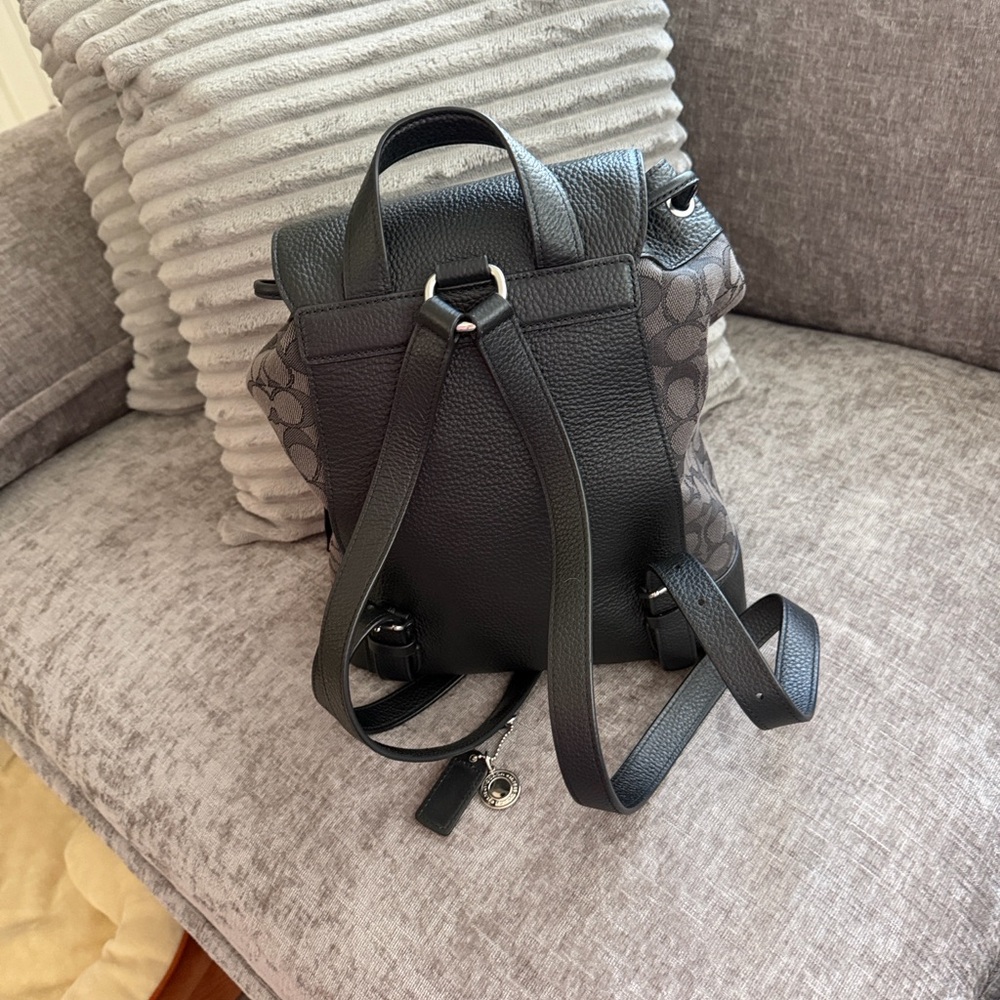 Coach Dempsey Black and Gray Signature Backpack - Picture 2 of 11
